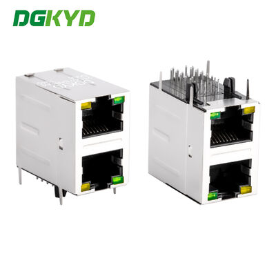 2x1 connettore RJ45 a doppia porta 1000BASE-T Gigabit Ethernet con filtro