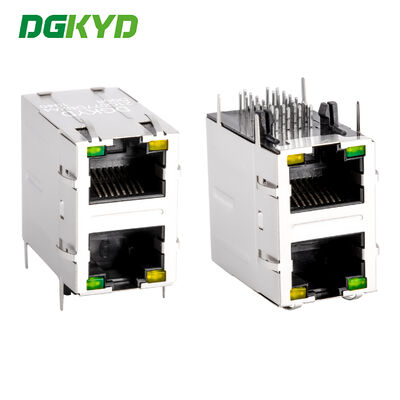 Connettore RJ45 a doppio ponte con trasformatore a 1000 basi e prestazioni Cat6 per reti Ethernet