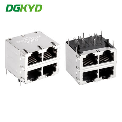 RJ45 Connector Jack modulare con magnetismo interno 2X2 Port Configurazione CAT6 Compatibile