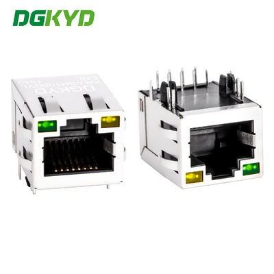 10/100 BASE Ethernet RJ45 Jack modulare con trasformatore e through hole mount