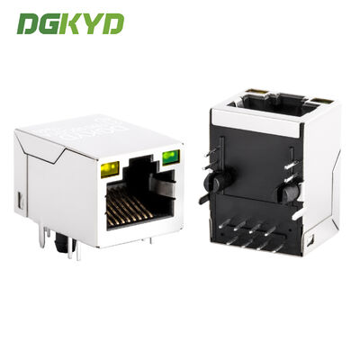 Connettore RJ45 Jack modulare con interfaccia di schermatura della luce con filtro integrato integrato e placcatura in oro 6u