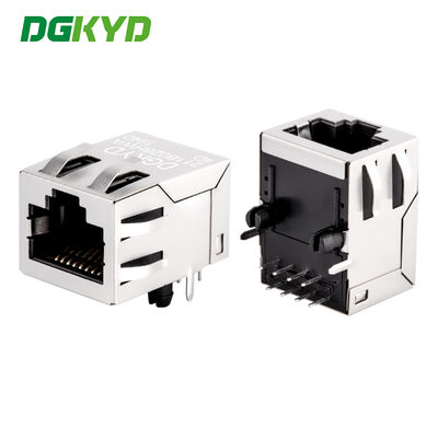 Collettore RJ45 blindato a 100 Mbps con trasformatore di rete integrato e senza striscia luminosa