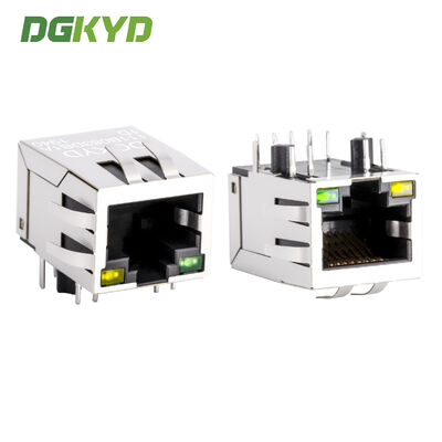 Collettore RJ45 da 100 Mbps con trasformatore integrato e alloggiamento blindato per interfaccia di rete