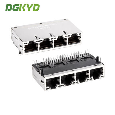 Connettore RJ45 Multiporta con filtro PoE magnetico integrato 8p12c per comunicazione PCB