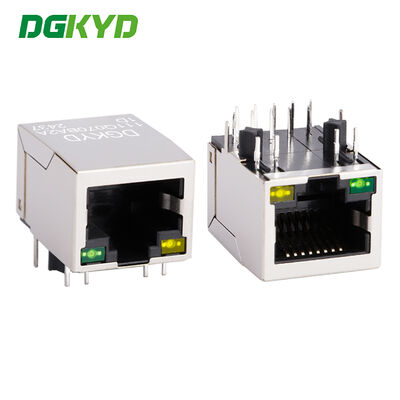 10PIN RJ45 trasformatore con luce e schermatura Gigabit Ethernet RJ45 connesso blindato DIP montaggio