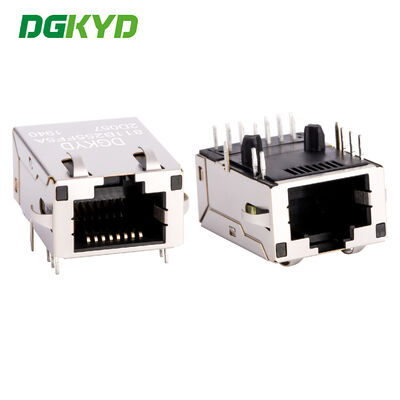 Portone singolo 100M trasformatore integrato 12Pin RJ45 connettore protetto Ethernet filtro jack modulare