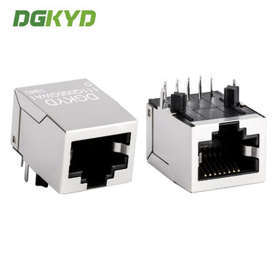 Connettore schermato RJ45 per porta di rete industriale Gigabit Ethernet, jack RJ45 in package single in-line