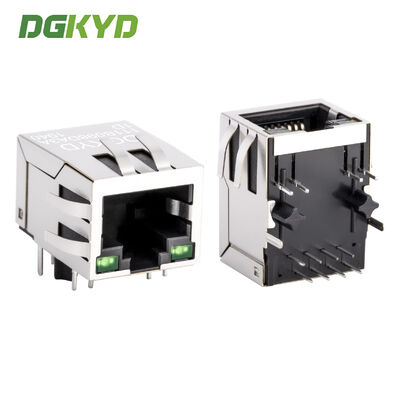 Connettore femminile RJ45 a porta singola con jack per trasformatori di isolamento interno RJ45